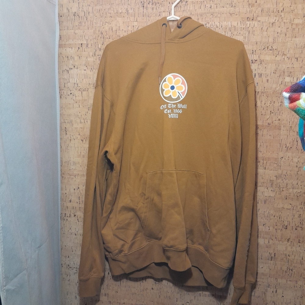 Vans Brown Hoodie with Floral Graphic